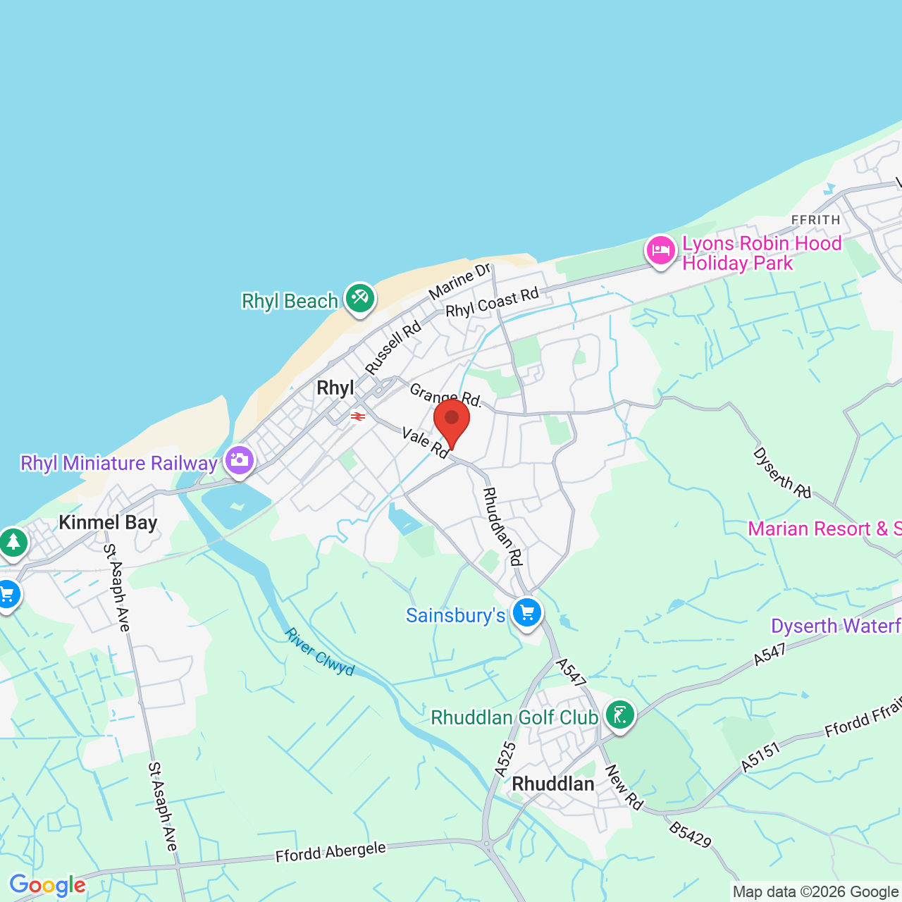 Map displaying vacancy location