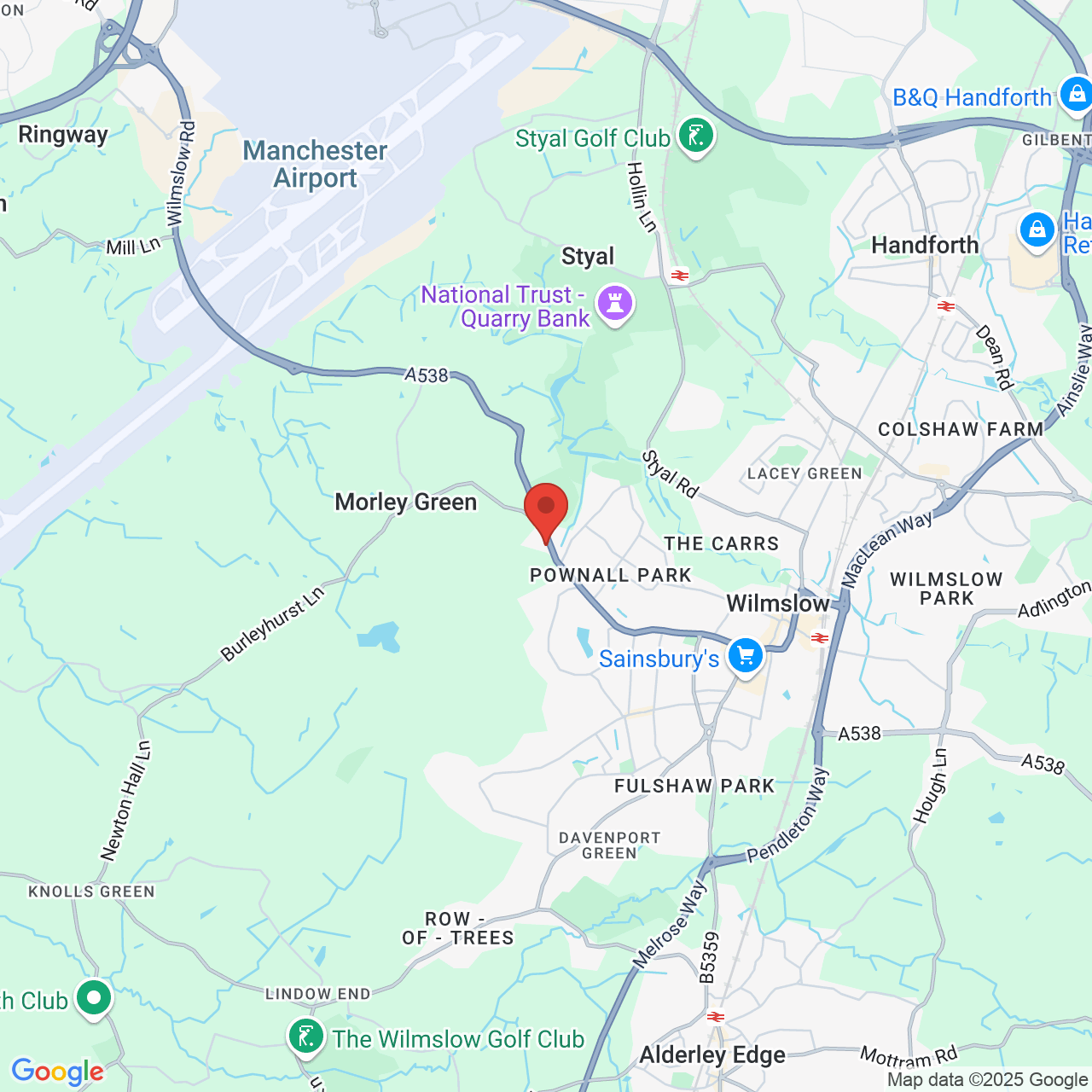 Map displaying vacancy location