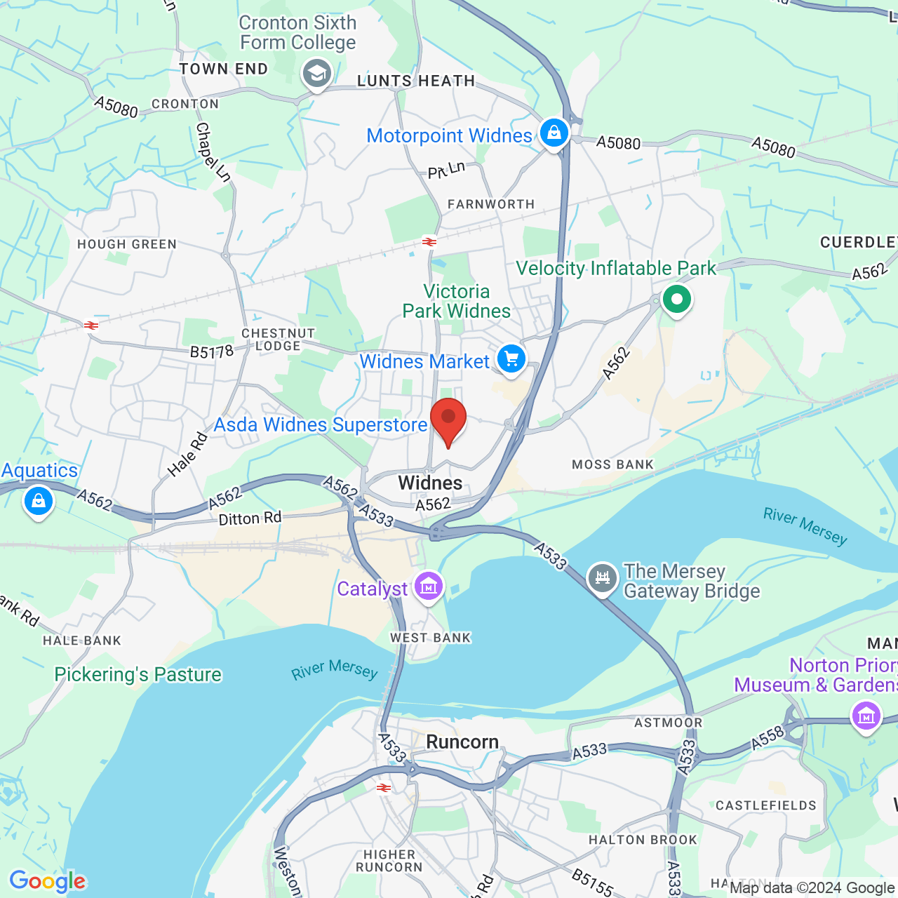 Map displaying vacancy location