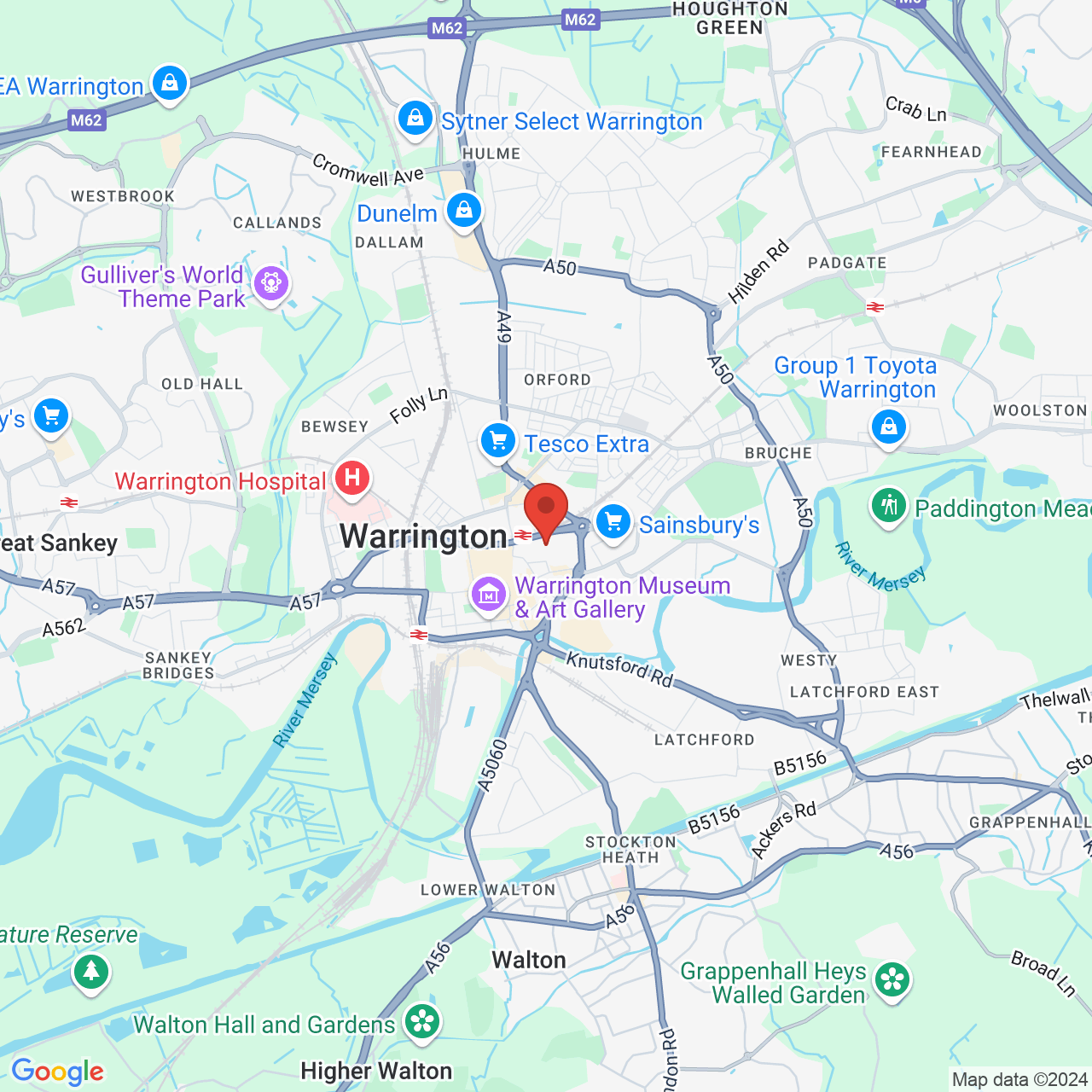 Map displaying vacancy location