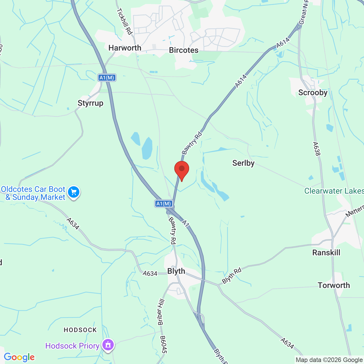 Map displaying vacancy location