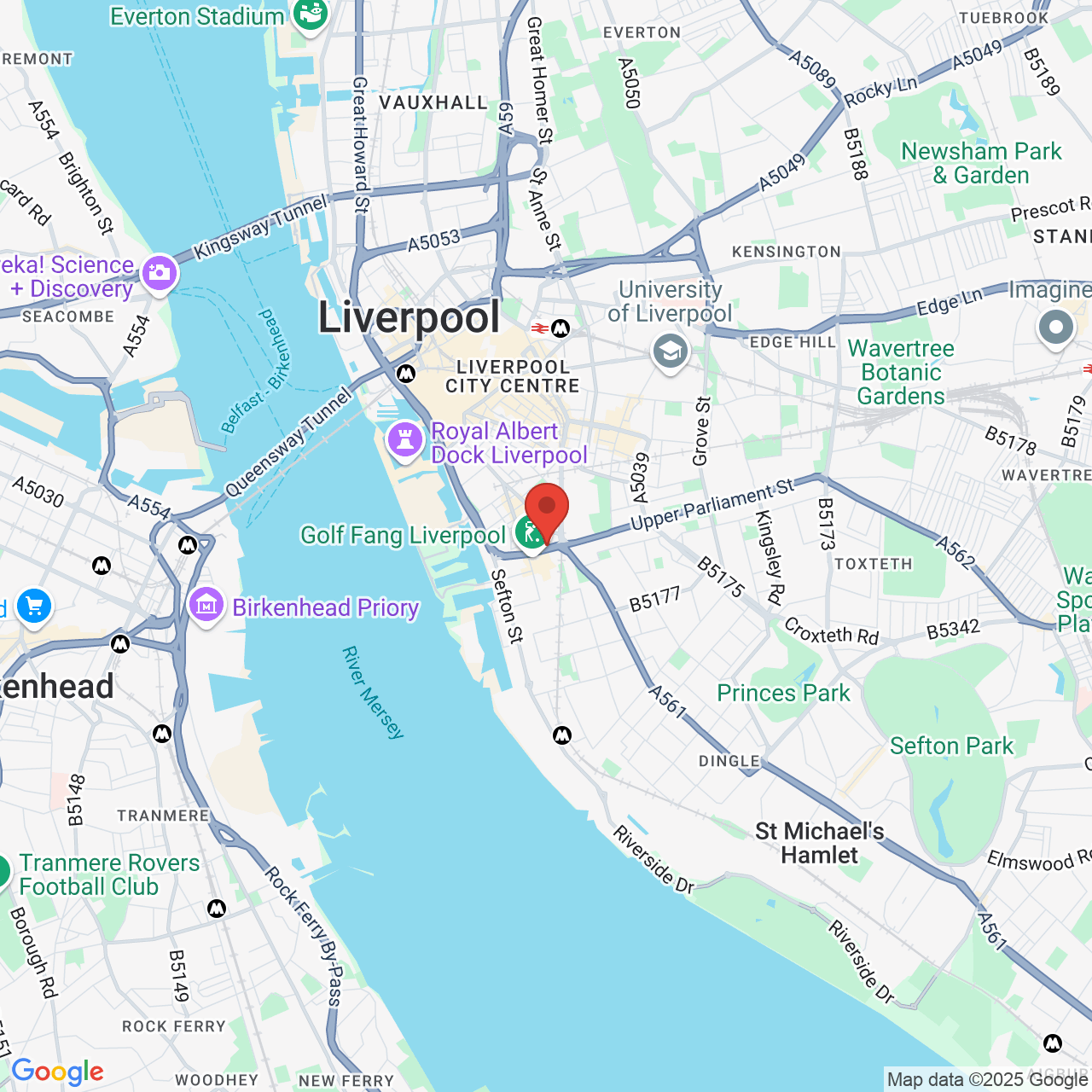 Map displaying vacancy location