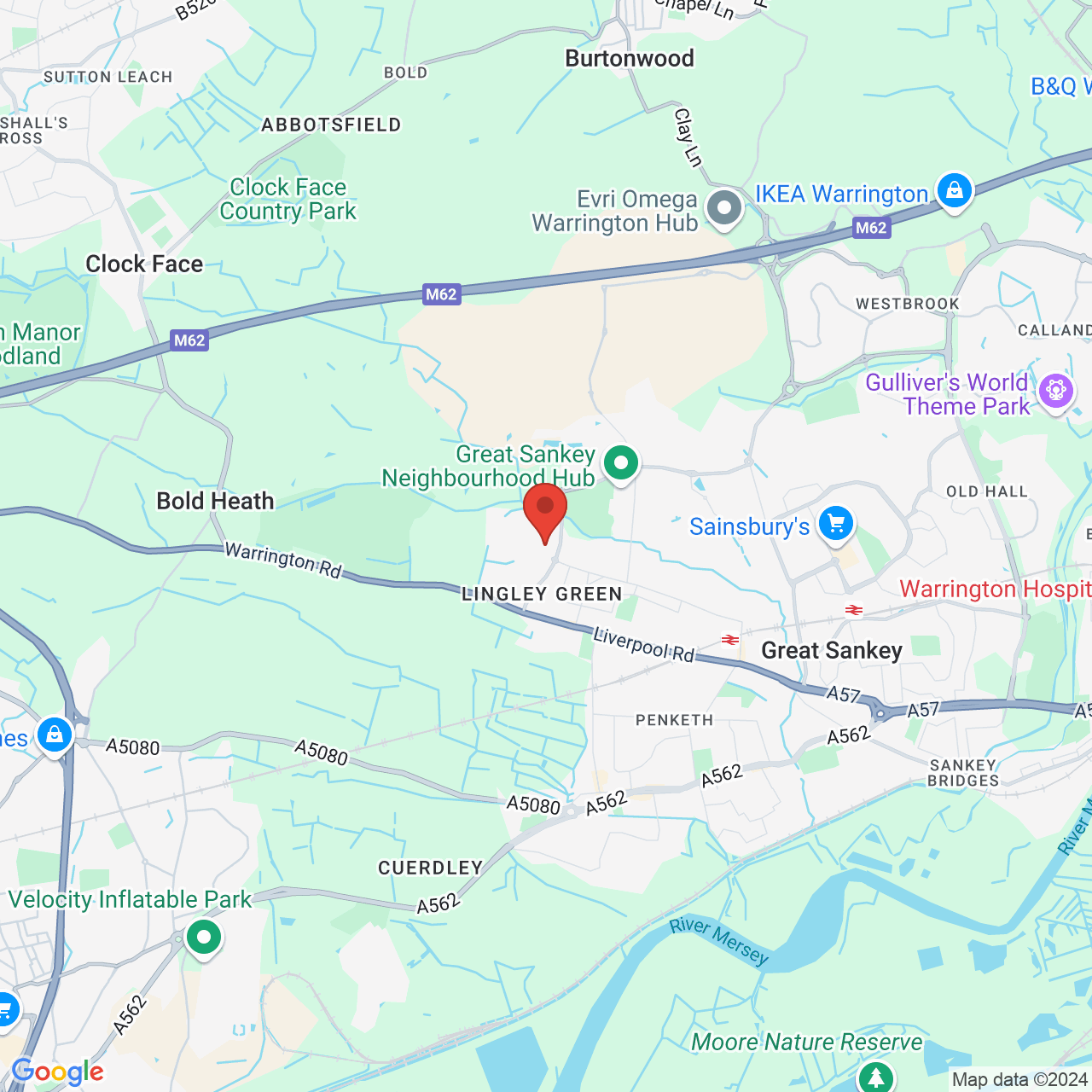 Map displaying vacancy location