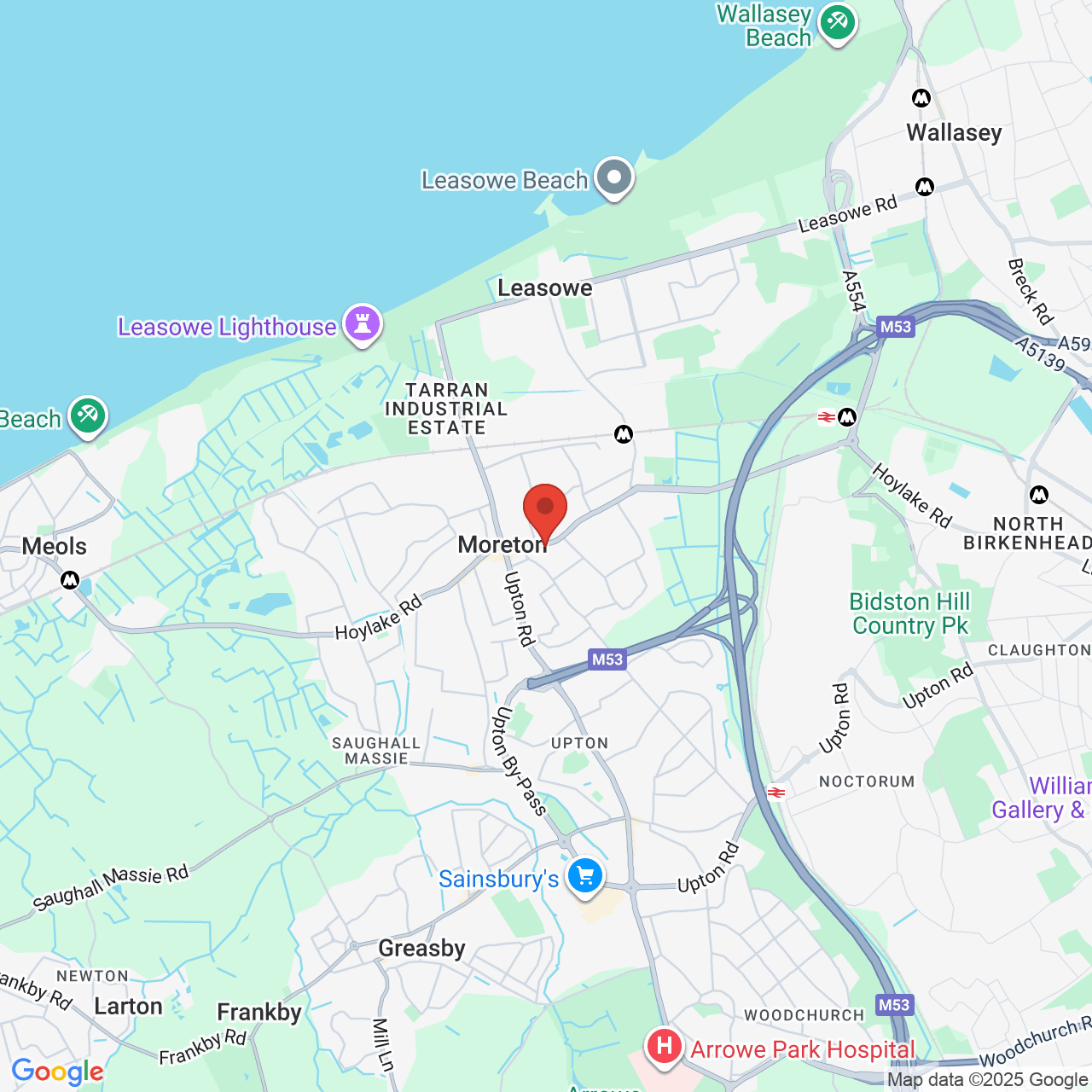 Map displaying vacancy location