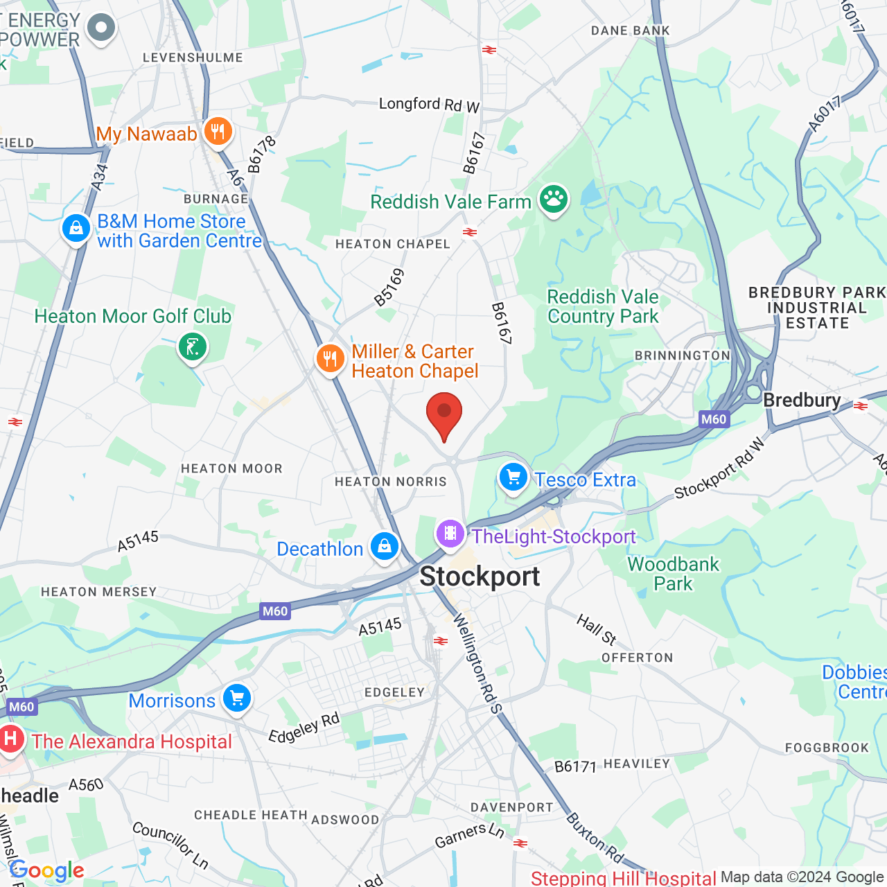 Map displaying vacancy location