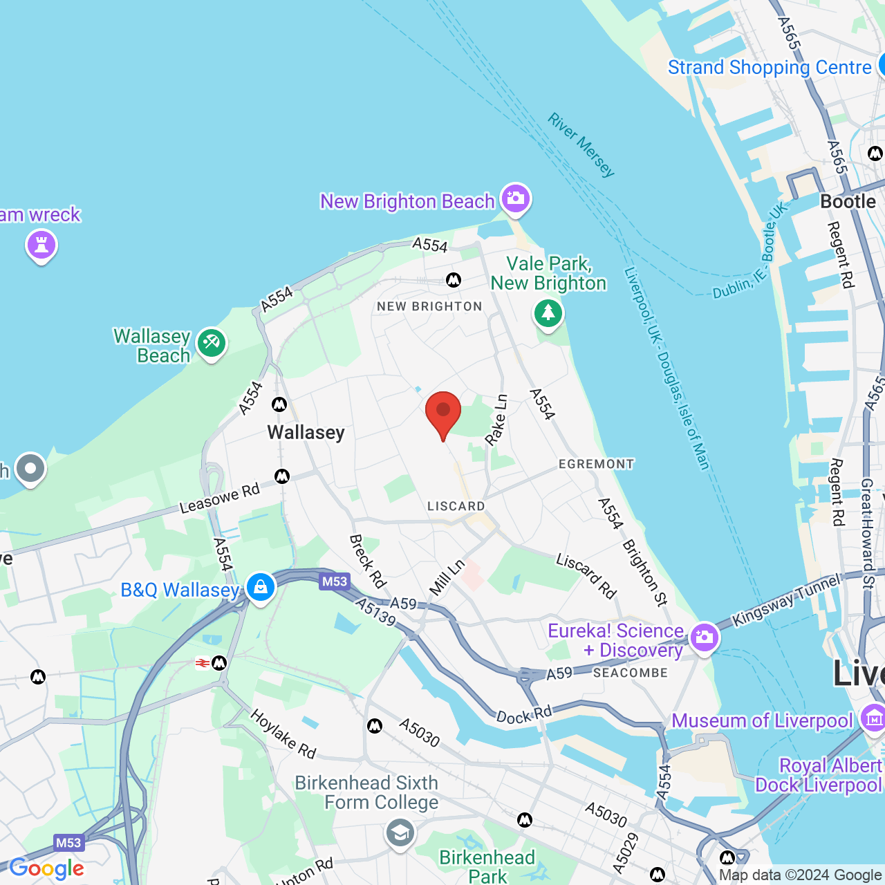 Map displaying vacancy location