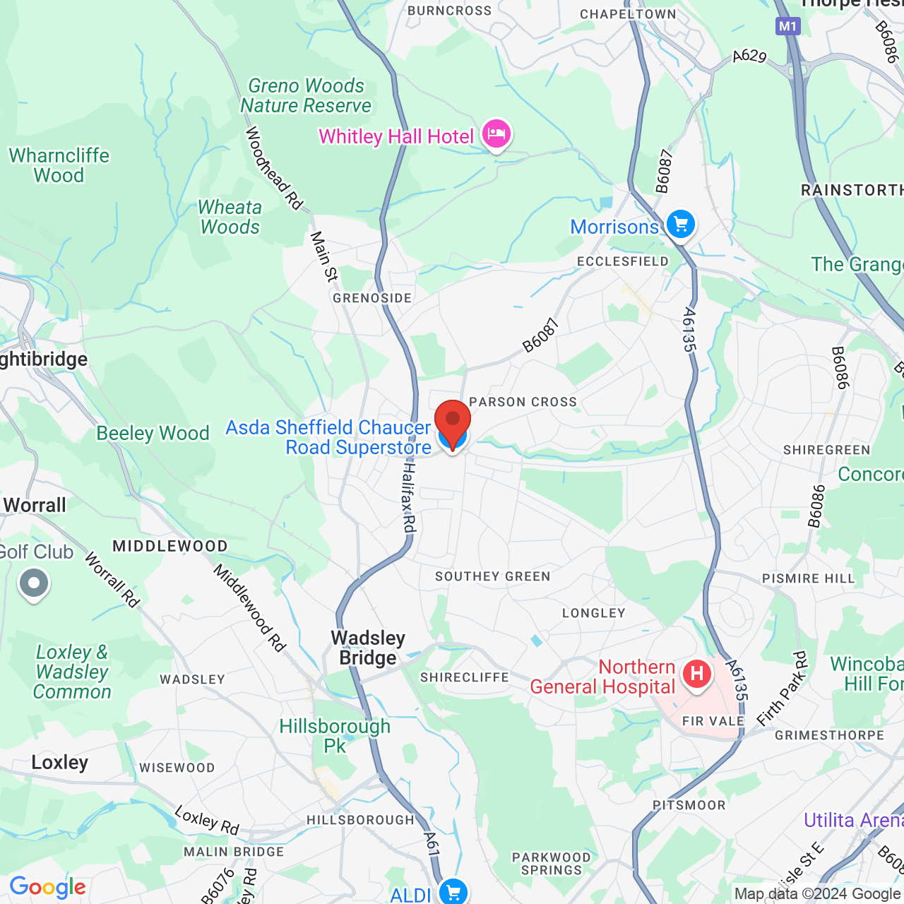 Map displaying vacancy location