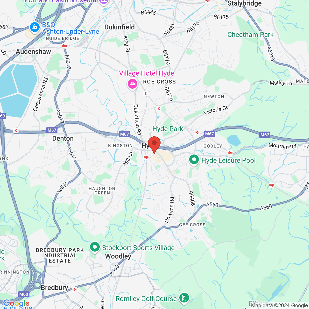 Map displaying vacancy location