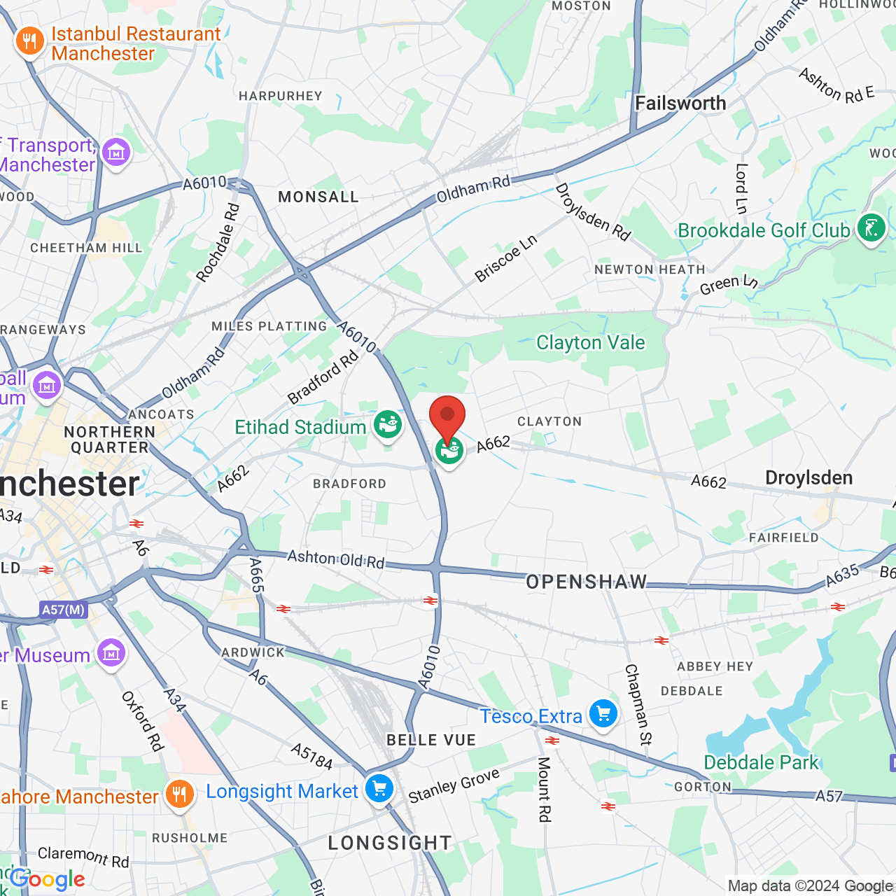 Map displaying vacancy location