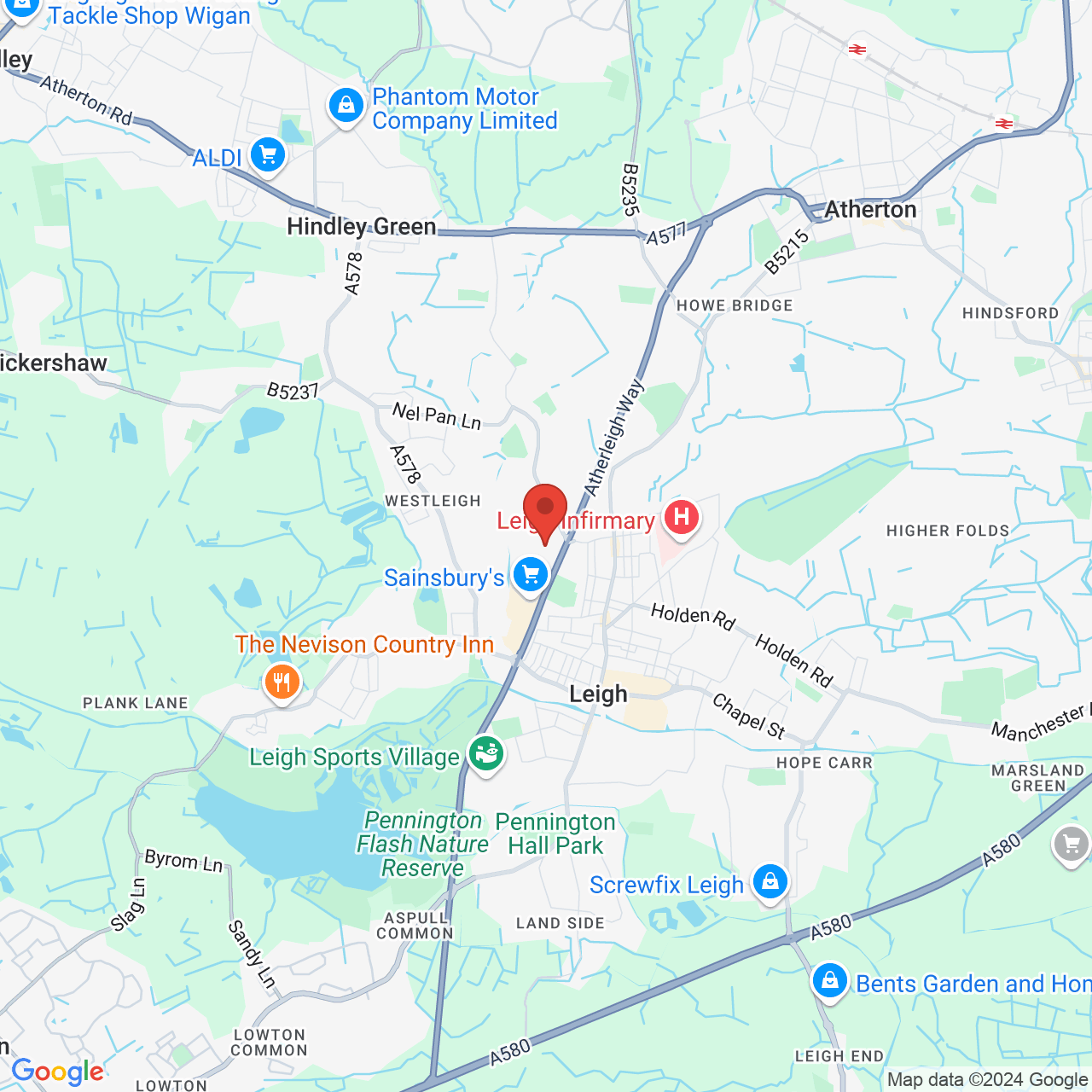 Map displaying vacancy location