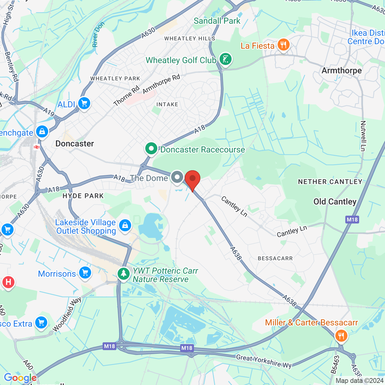 Map displaying vacancy location