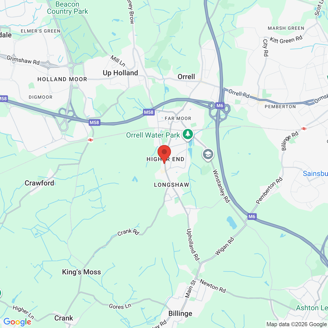 Map displaying vacancy location