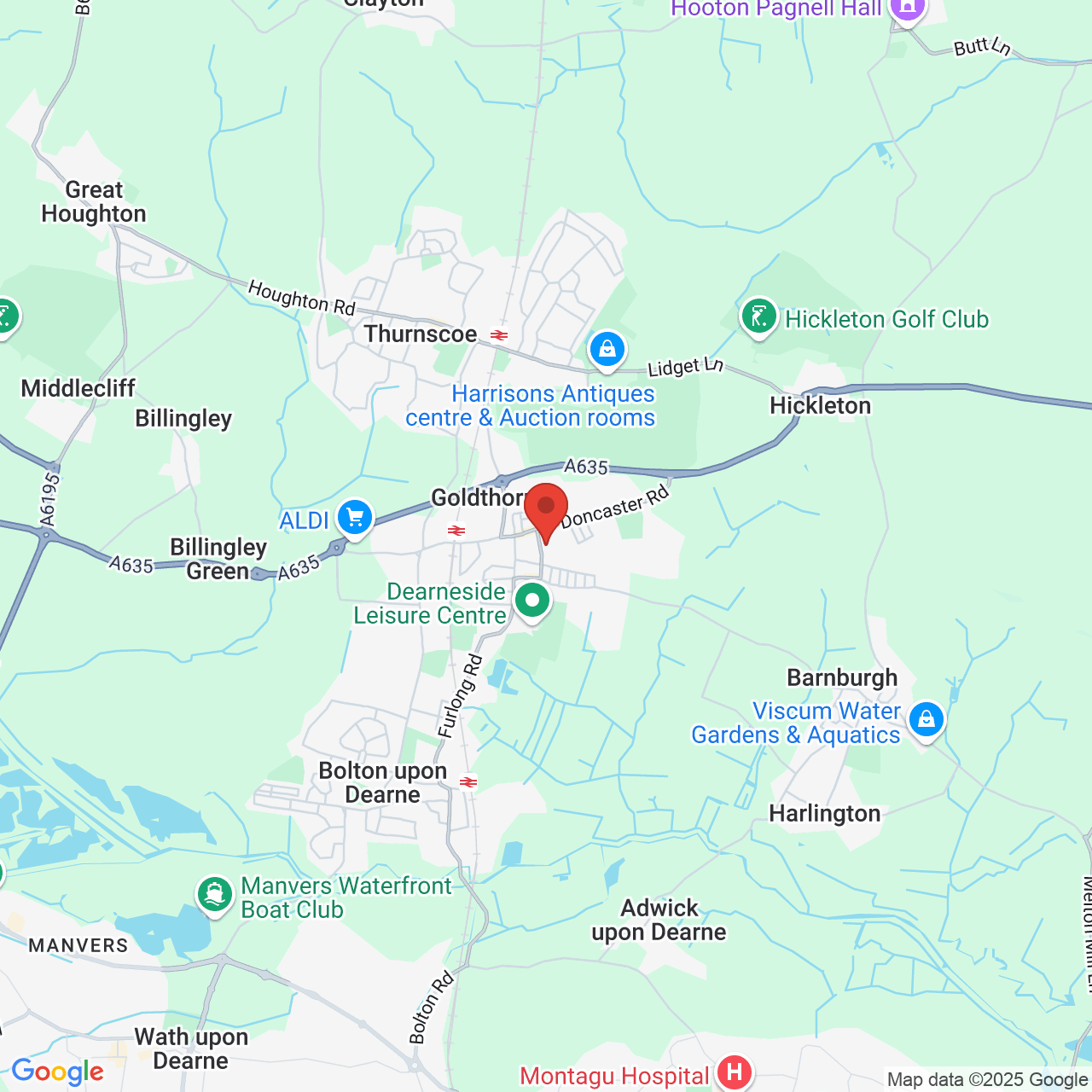 Map displaying vacancy location