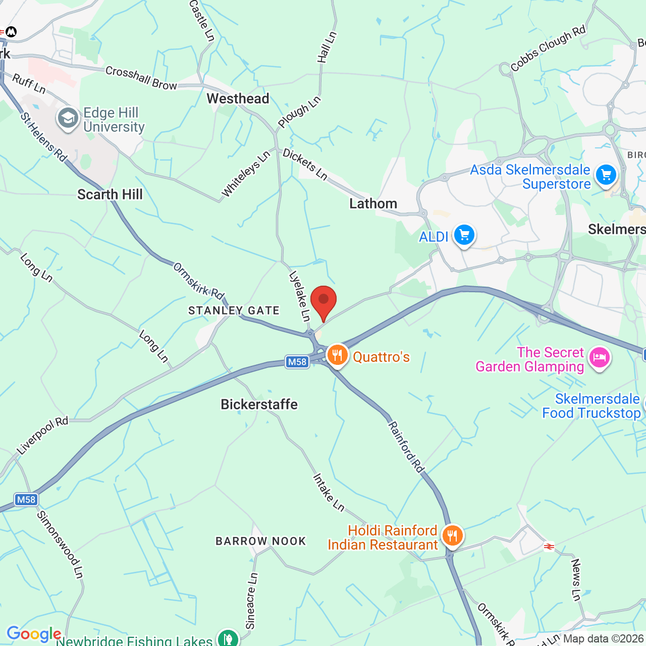 Map displaying vacancy location