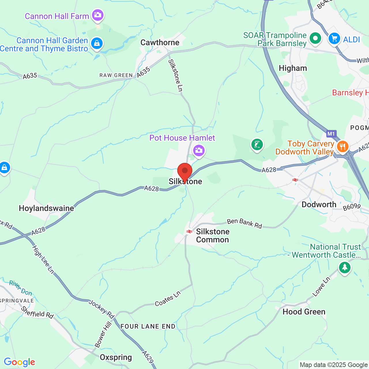 Map displaying vacancy location