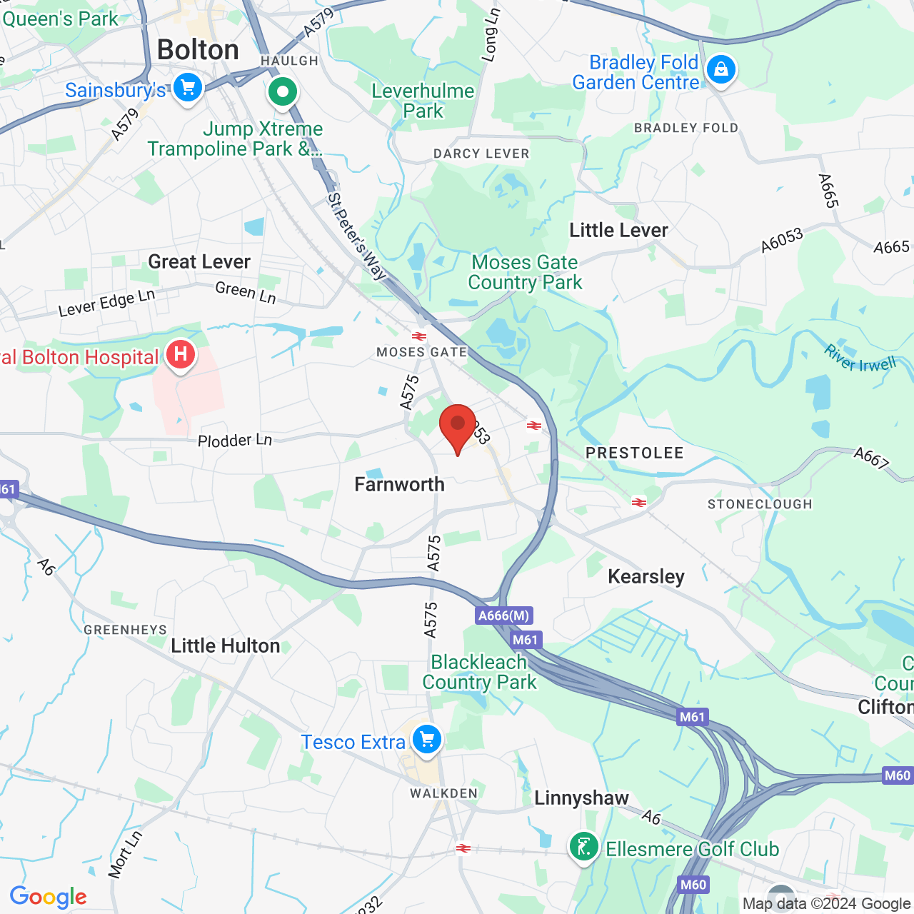 Map displaying vacancy location