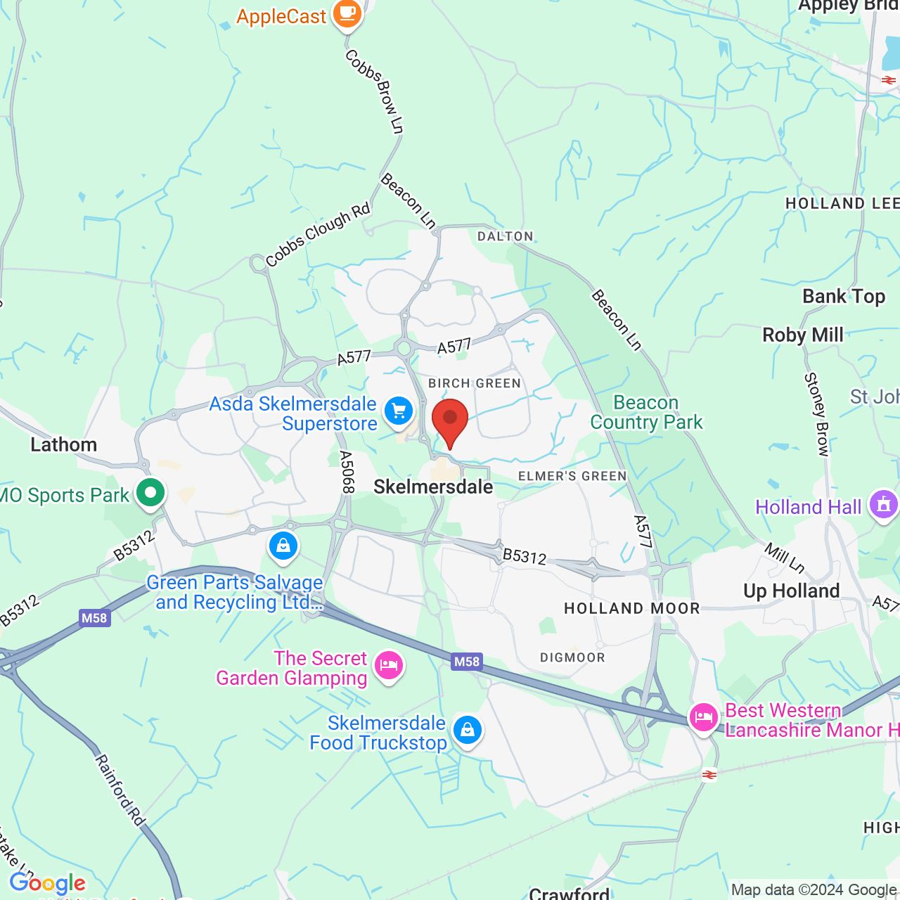 Map displaying vacancy location