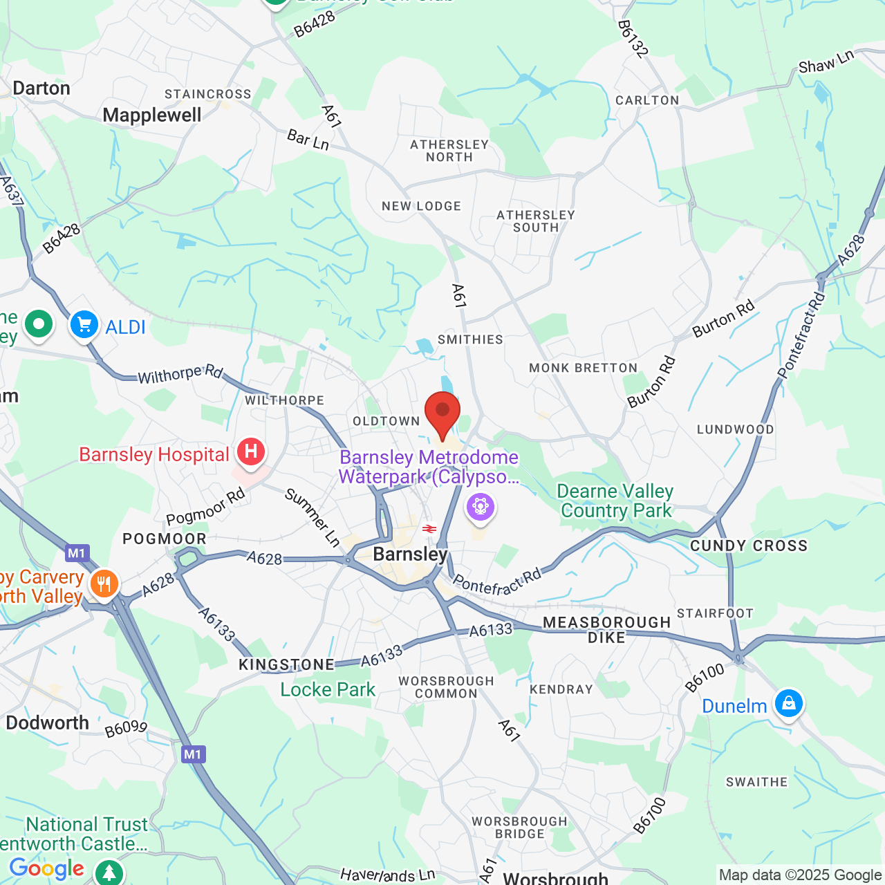 Map displaying vacancy location