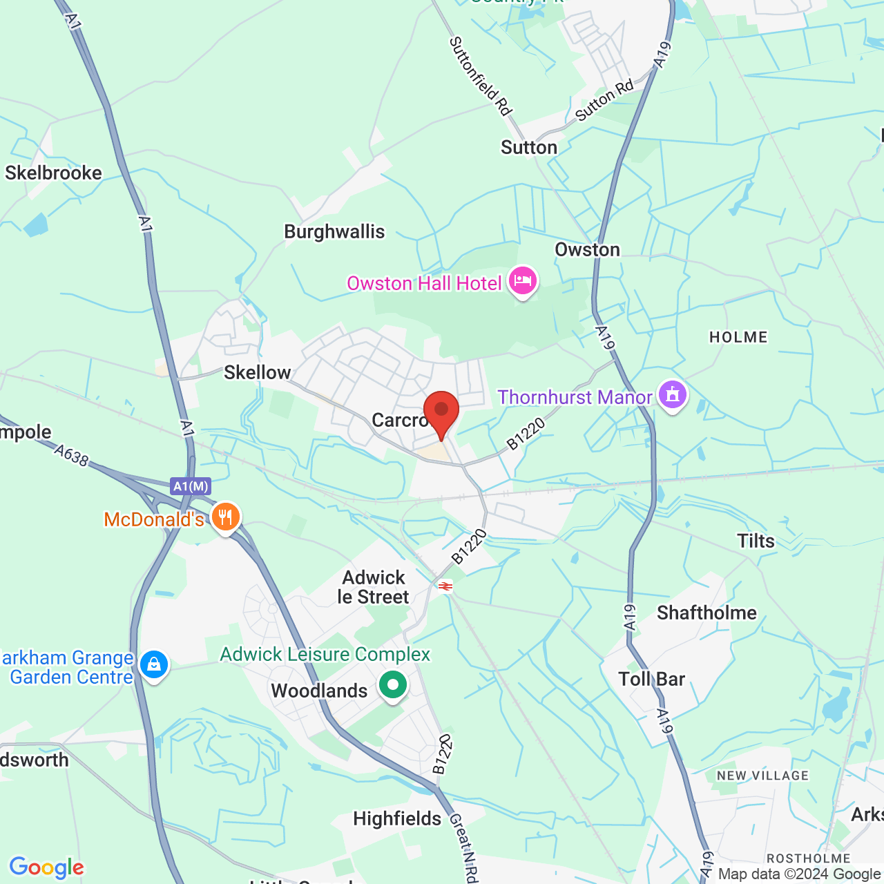 Map displaying vacancy location