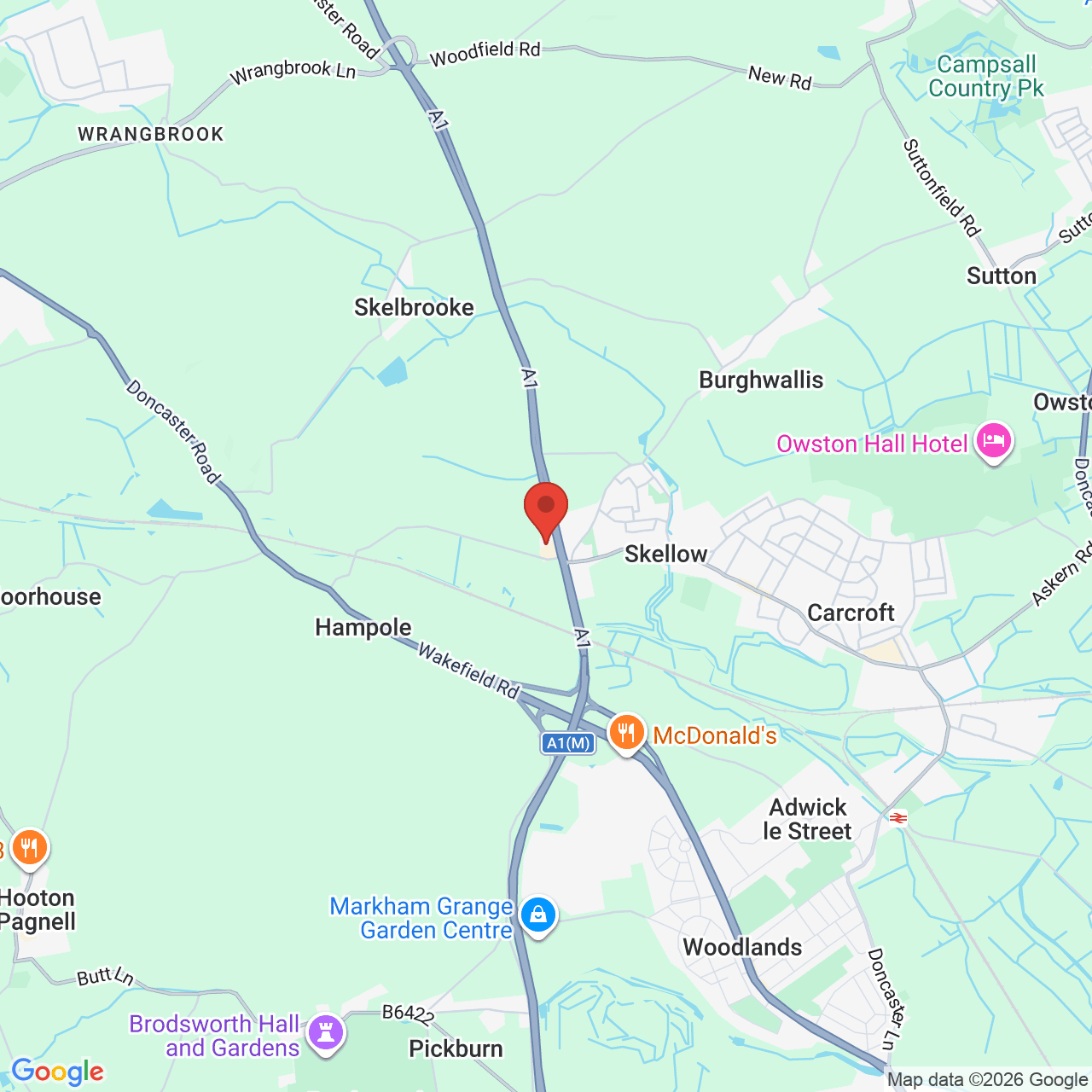 Map displaying vacancy location