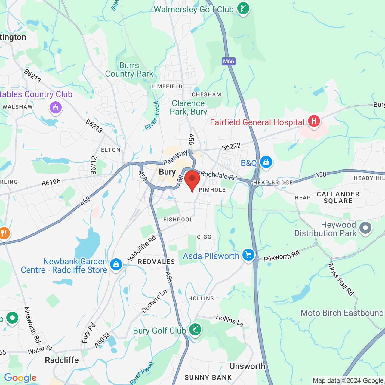 Map displaying vacancy location