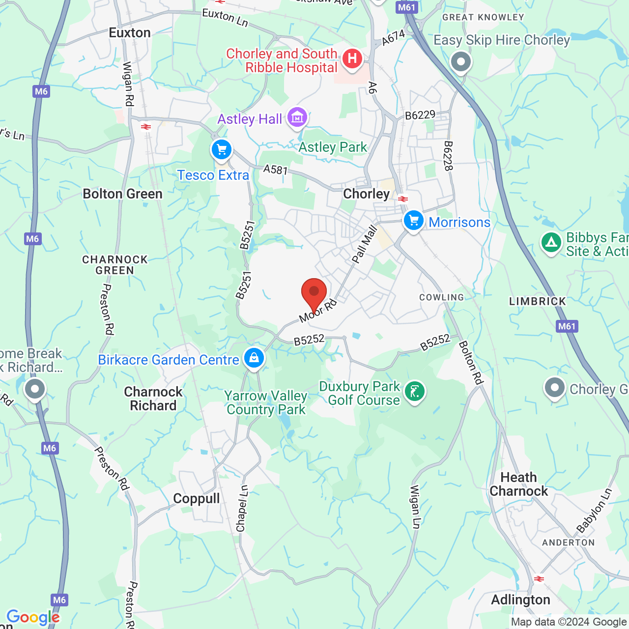 Map displaying vacancy location