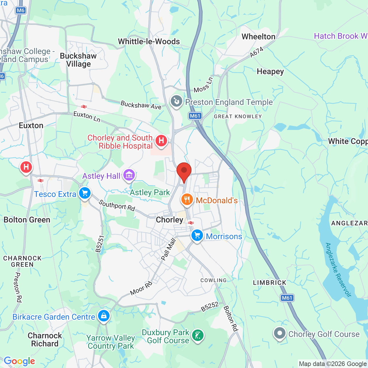 Map displaying vacancy location