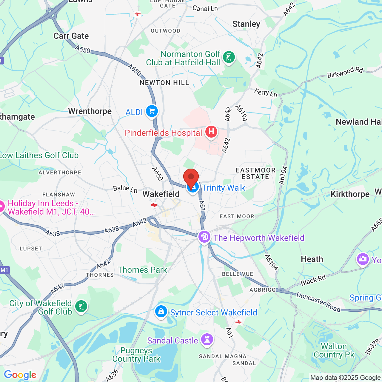 Map displaying vacancy location