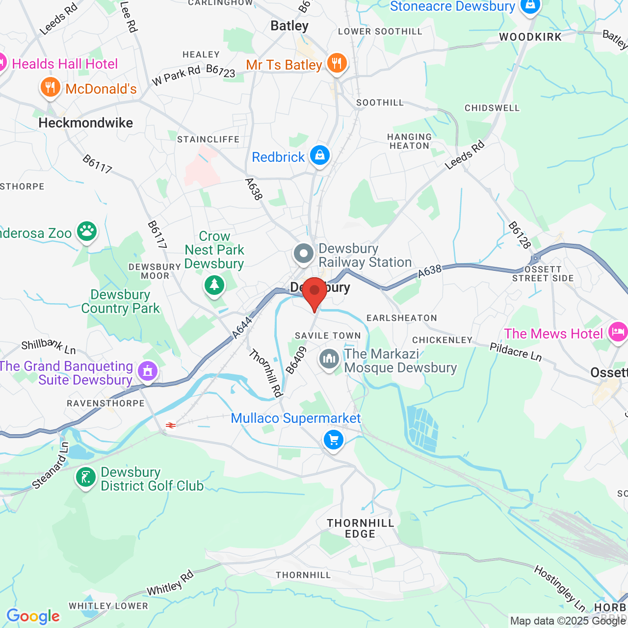 Map displaying vacancy location