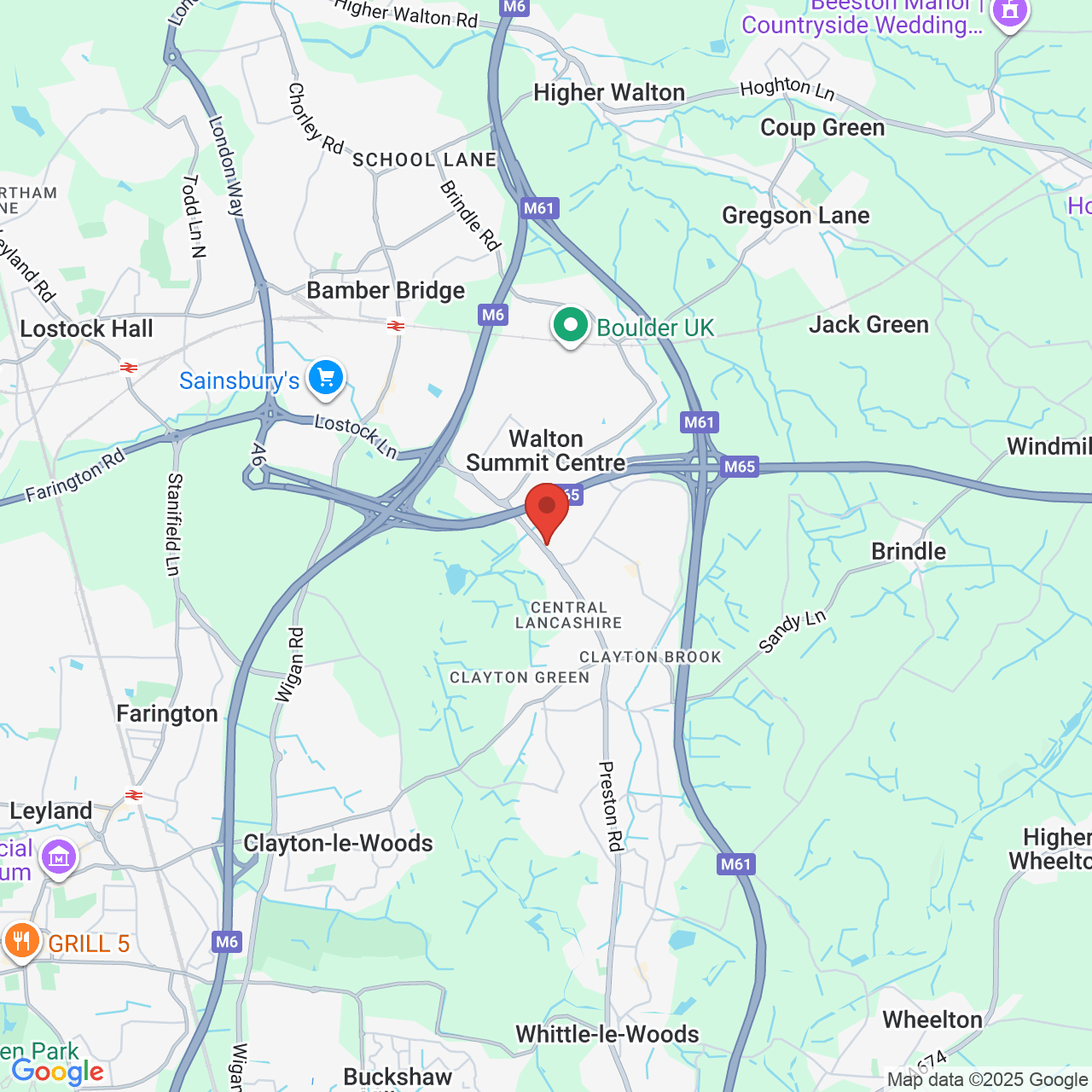 Map displaying vacancy location