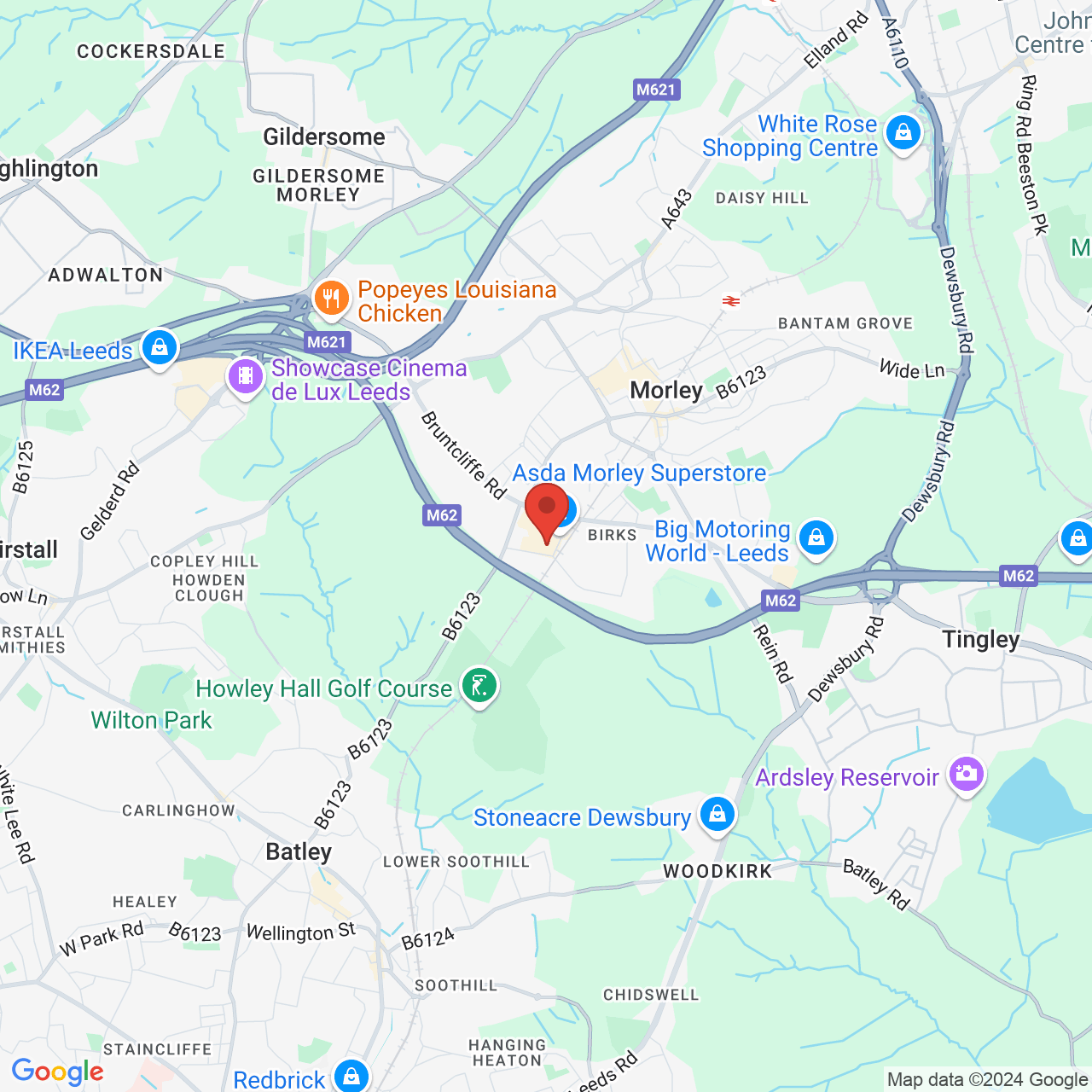 Map displaying vacancy location