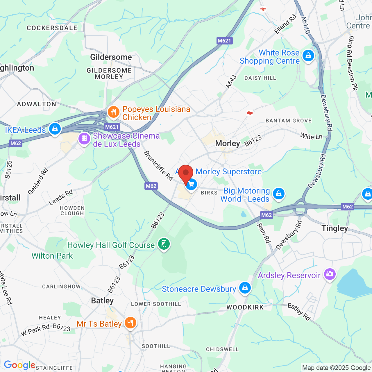 Map displaying vacancy location