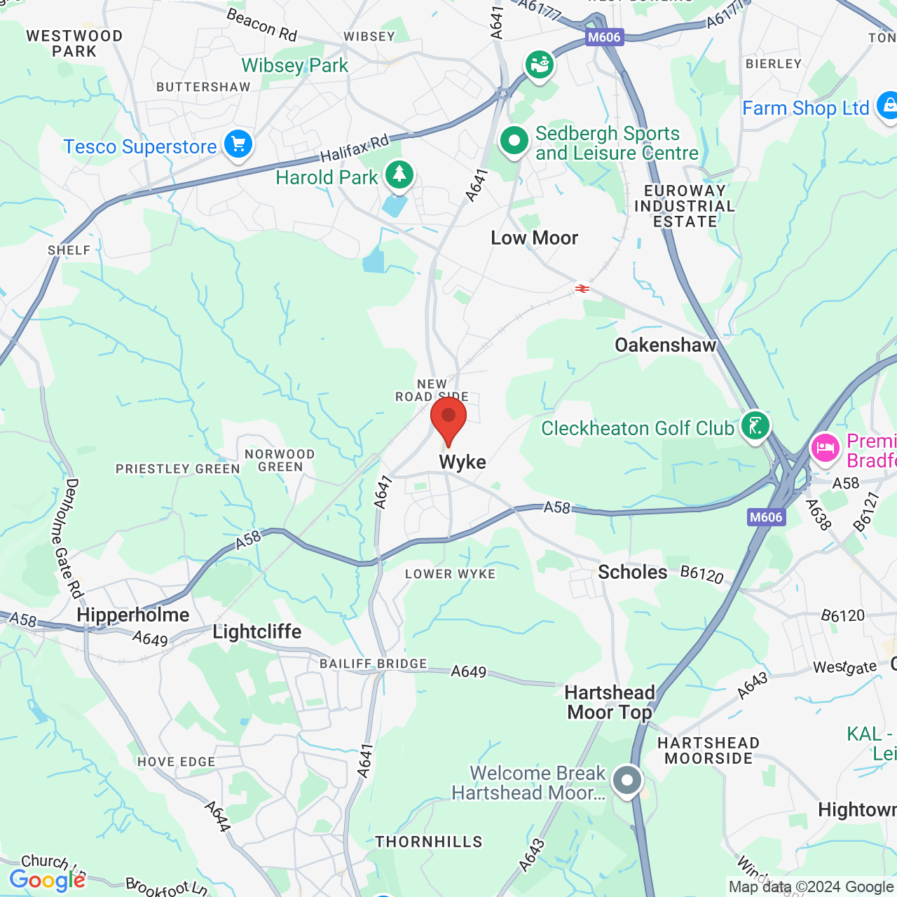 Map displaying vacancy location