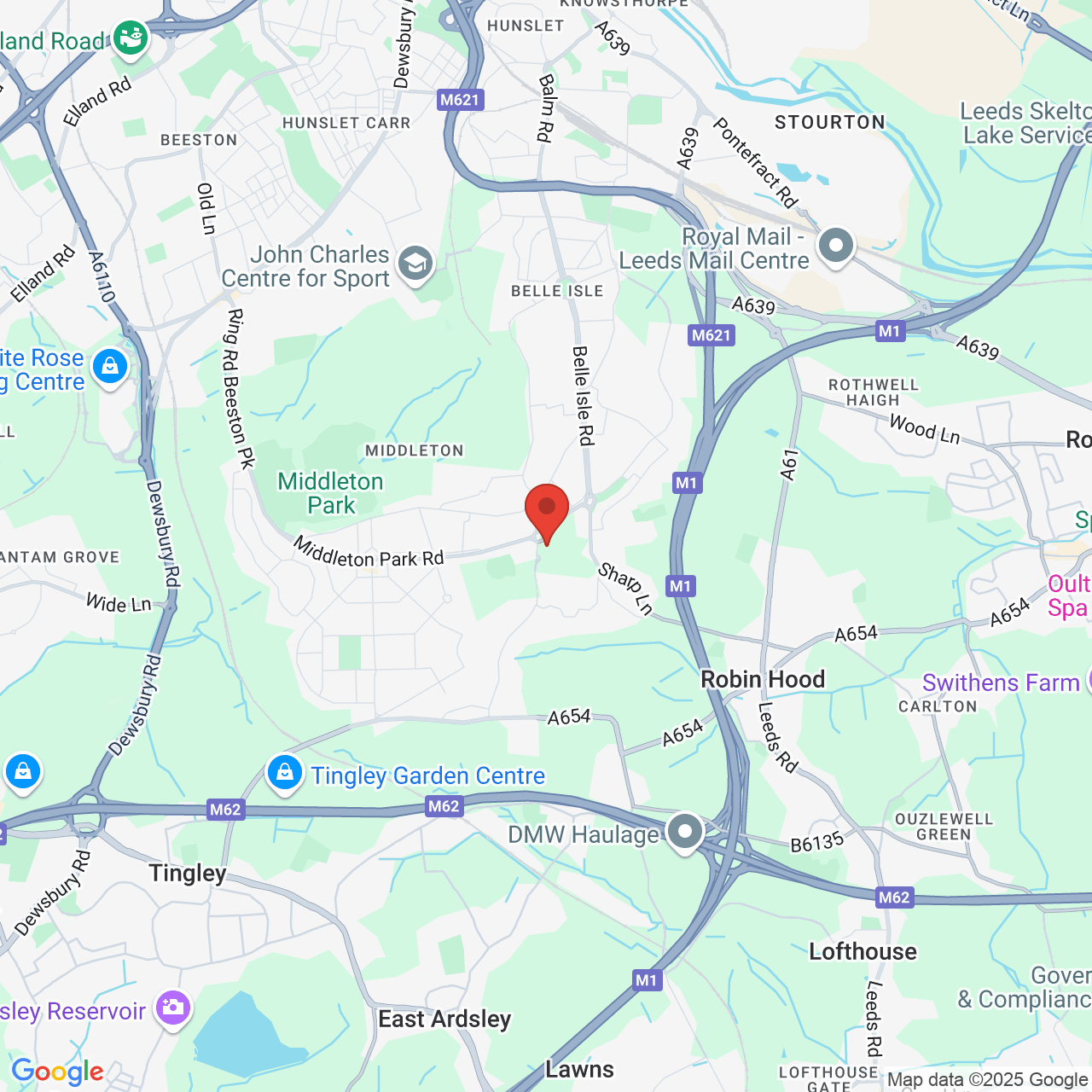 Map displaying vacancy location