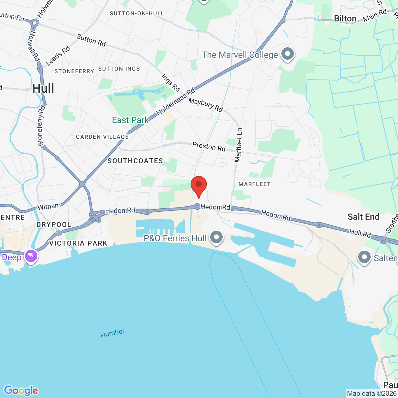 Map displaying vacancy location