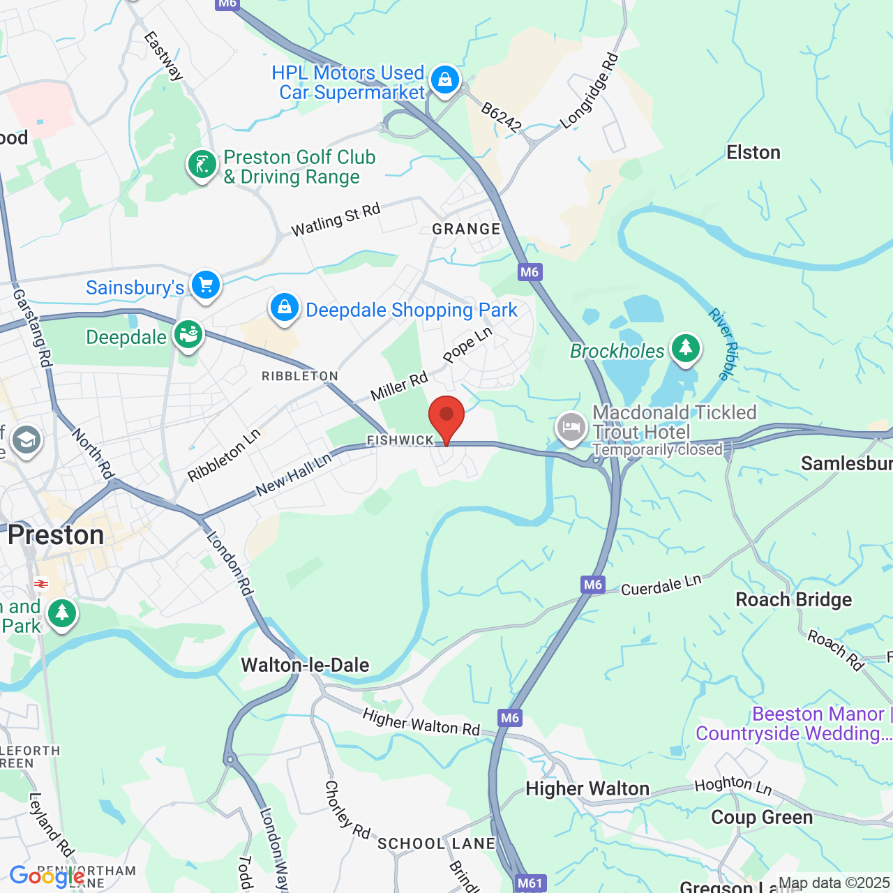 Map displaying vacancy location