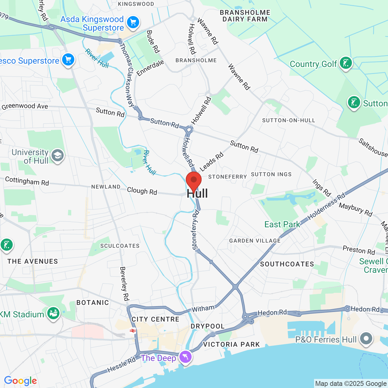 Map displaying vacancy location