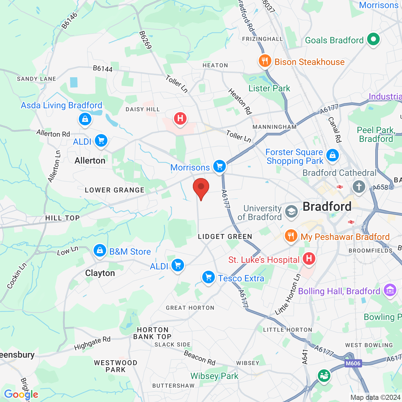 Map displaying vacancy location