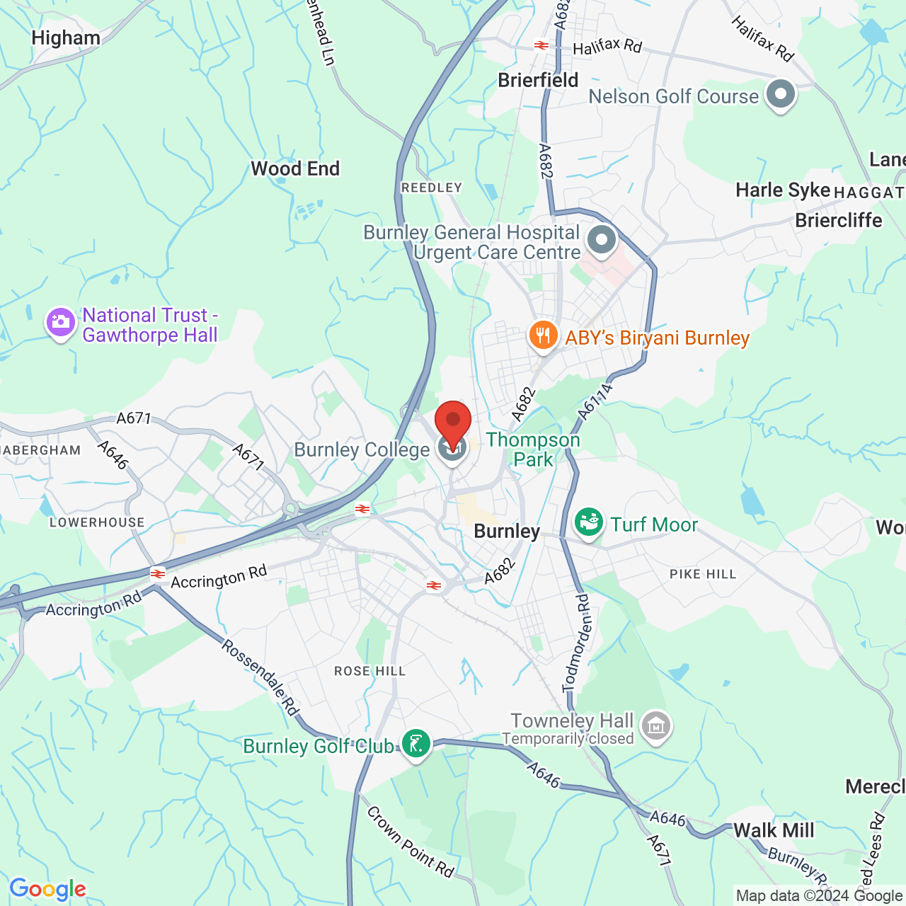 Map displaying vacancy location