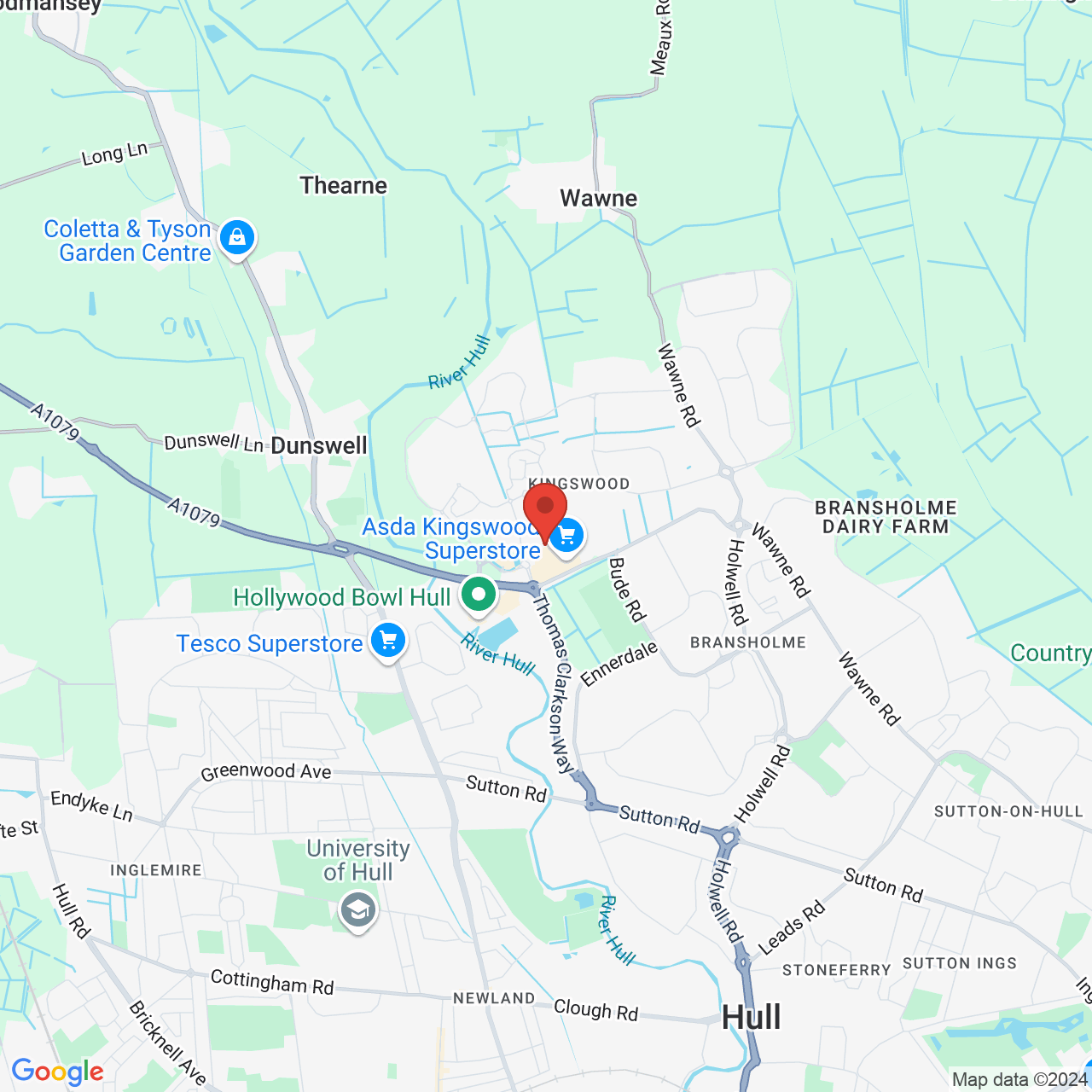 Map displaying vacancy location