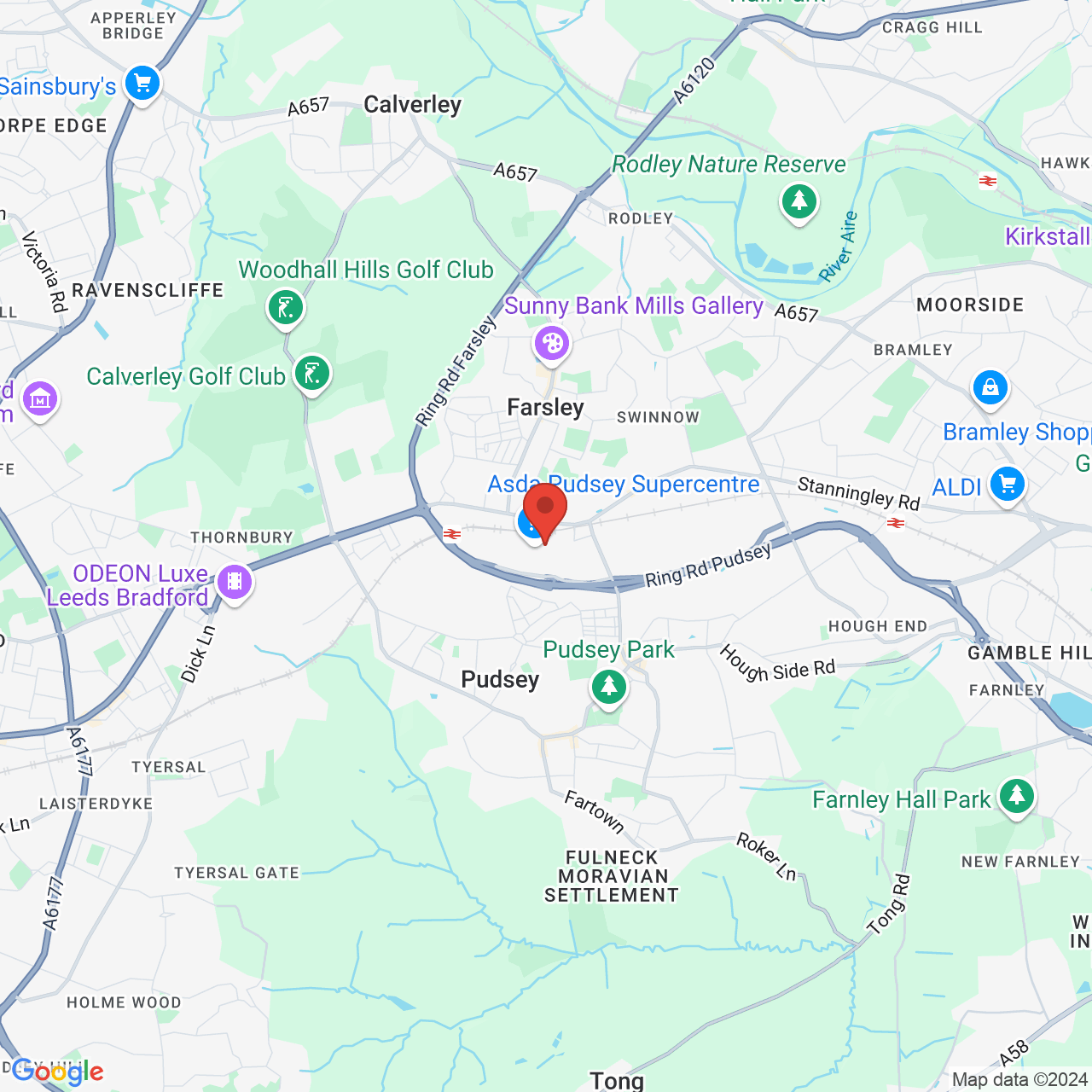 Map displaying vacancy location