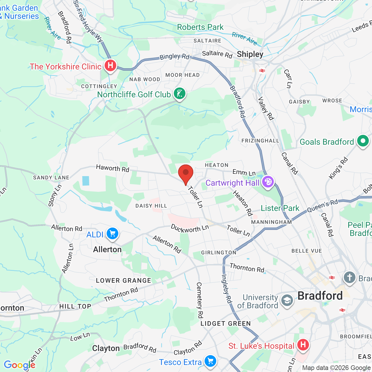 Map displaying vacancy location