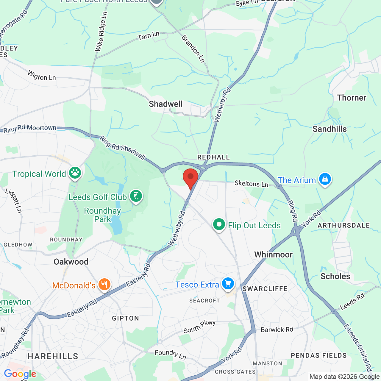 Map displaying vacancy location