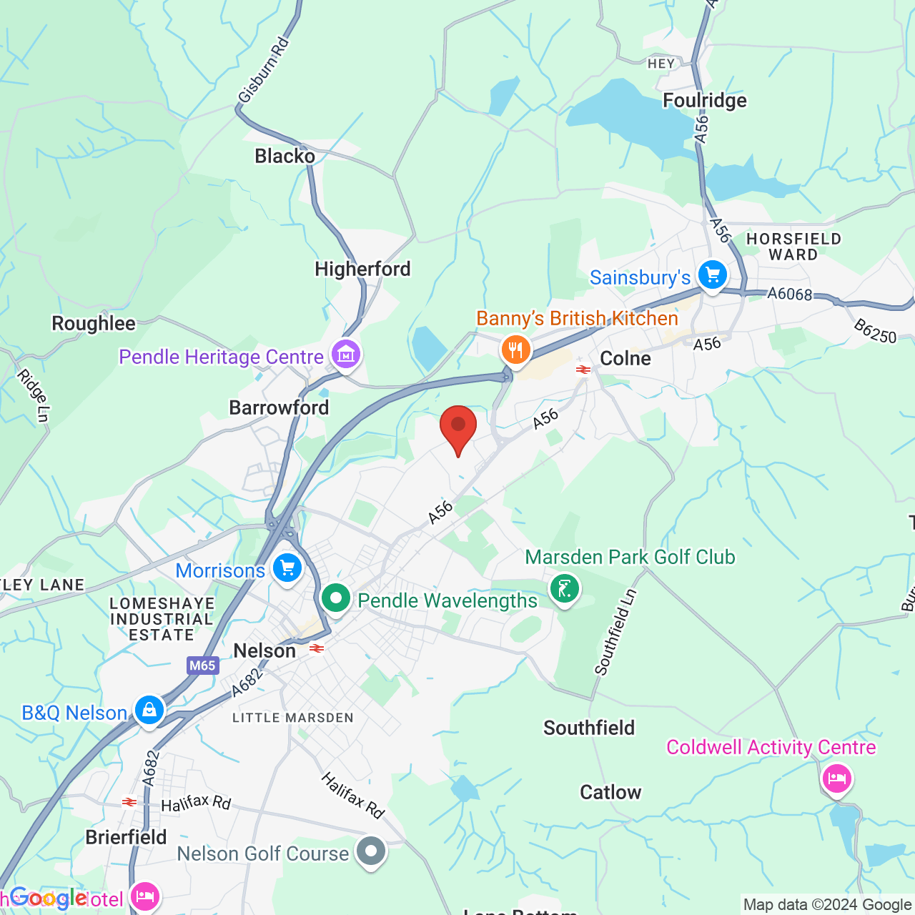 Map displaying vacancy location