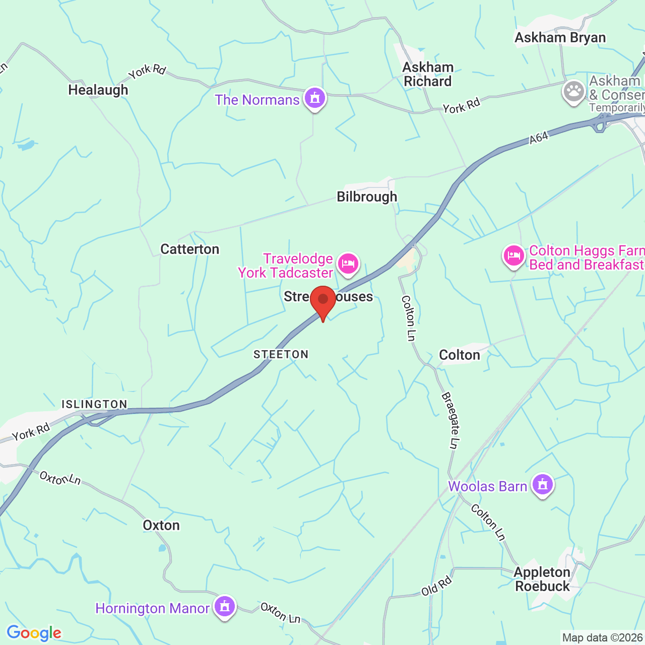 Map displaying vacancy location