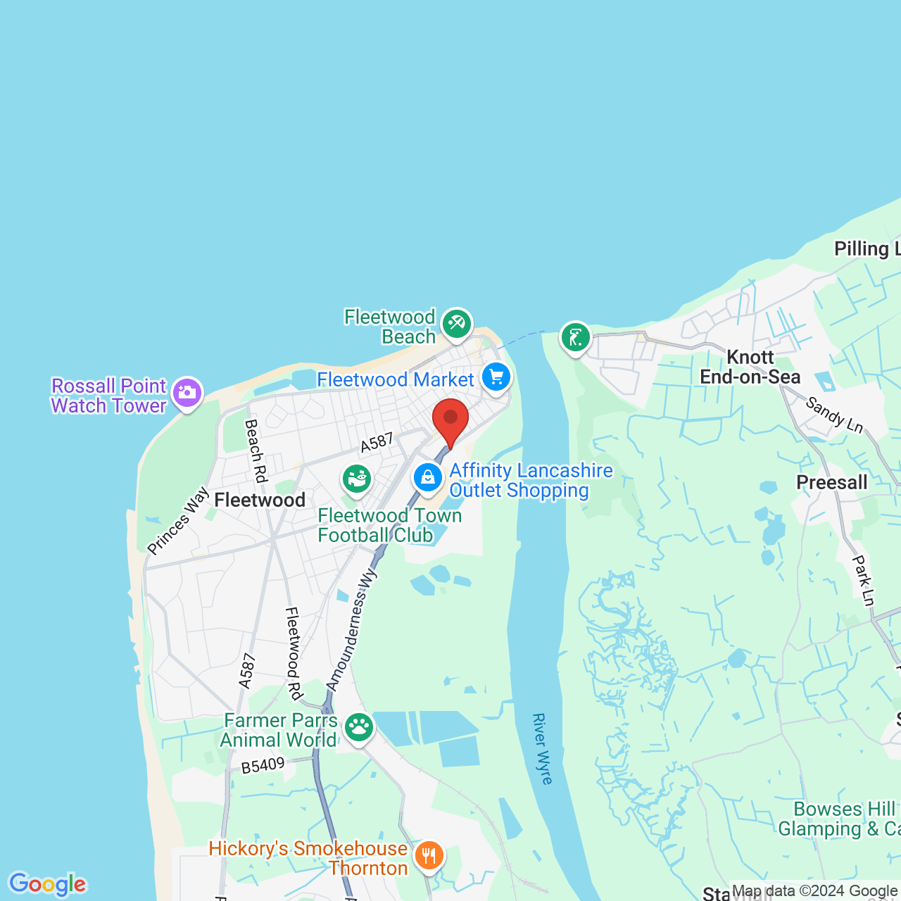 Map displaying vacancy location