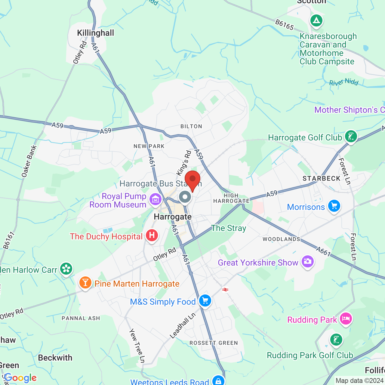 Map displaying vacancy location