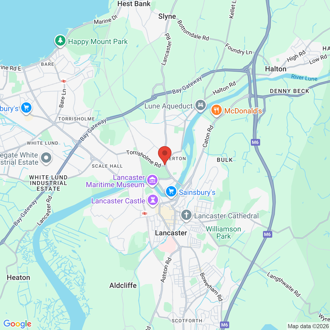 Map displaying vacancy location