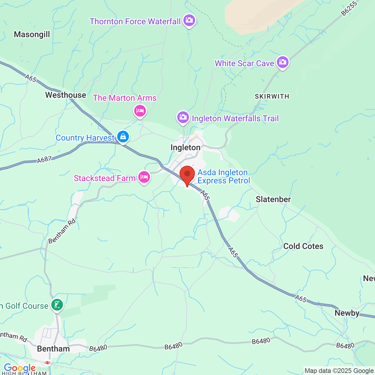 Map displaying vacancy location