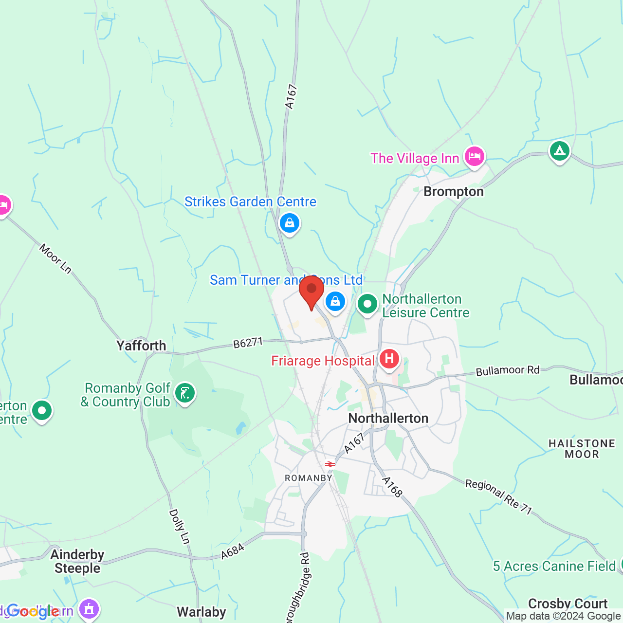 Map displaying vacancy location